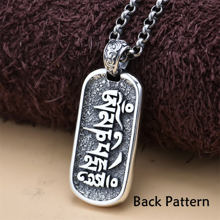 Buddha Stones 925 Sterling Silver Zakiram Goddess of Wealth Om Mani Padme Hum Peace Necklace Pendant - image 3