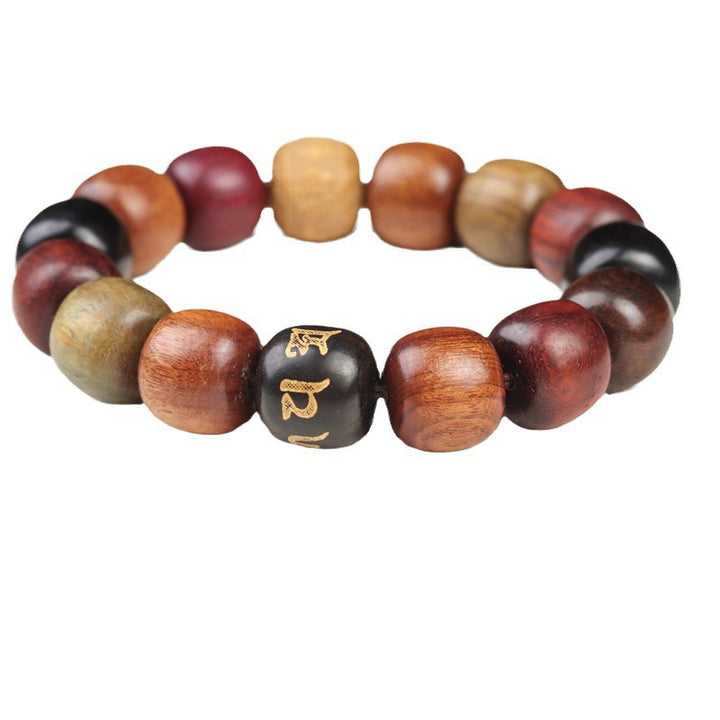 Buddha Stones Tibet Various Wood Om Mani Padme Hum Purity Bracelet