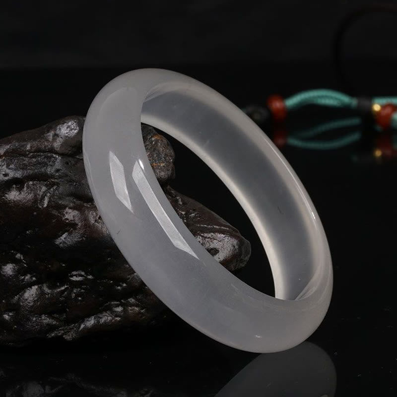 Natural Translucent Golden Silk Jade Wealth Luck Bracelet Bangle - image 8