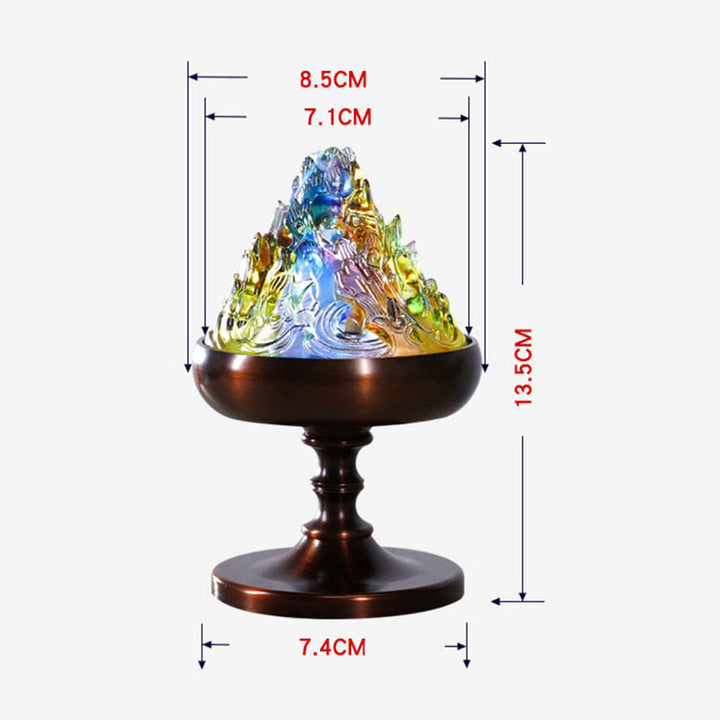 Liuli Crystal Mountain Healing Meditation Incense Burner - image 9