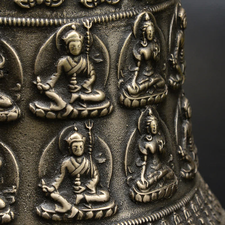 Tibetan Engraved Buddha Dragon Wind Chime Bell Copper Luck Wall Hanging Decoration - image 3