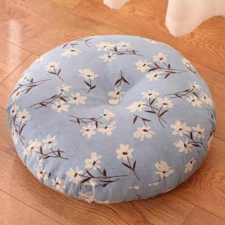 Lotus Simple Pattern Linen Meditation Seat Cushion Home Living Room Decoration - Detachable - 40cm*10cm - LightCyan - image 25