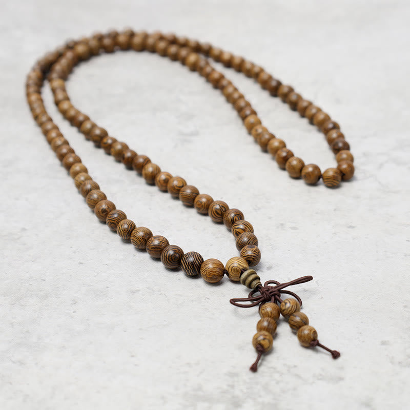 Buddha Stones 108 Mala Beads Bracelet Prayer Meditation Sandalwood Elastic - image 17