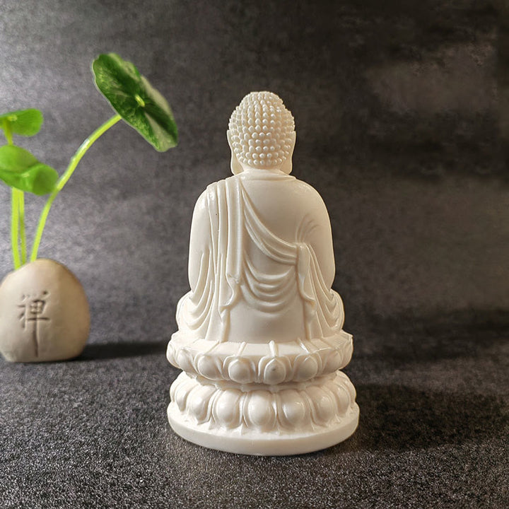 Buddha Stones Mini Ivory Fruit Tathagata Buddha Lotus Kwan Yin Avalokitesvara Manjusri Samantabhadra Serenity Desk Decoration