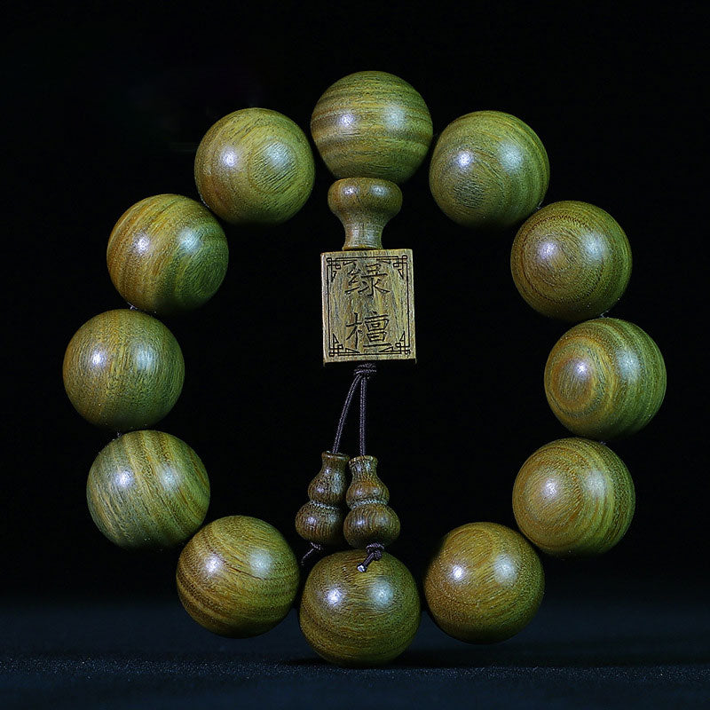 Buddha Stones Tibetan Green Sandalwood Cure Bracelet - image 4