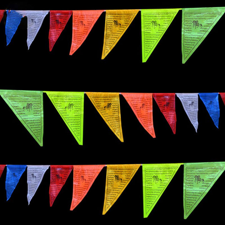 Tibetan Blessing Outdoor 25 Pcs Triangle Prayer Flag Decoration - image 1
