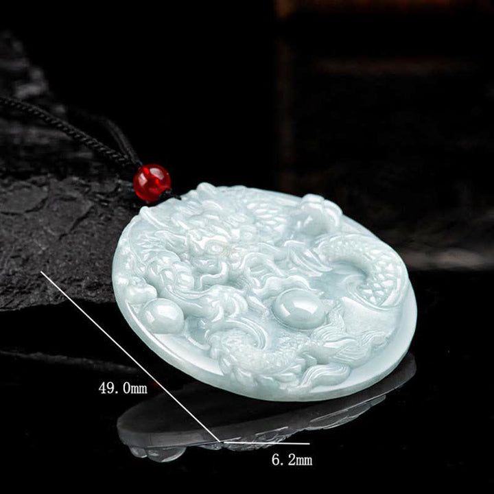 ❗❗❗A Flash Sale- Buddha Stones Chinese Zodiac Dragon Jade Success Amulet String Necklace - image 9