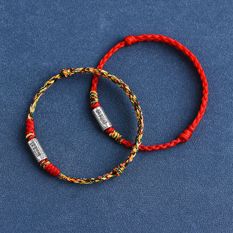 Buddha Stones Handcrafted 925 Sterling Silver Everything Goes Well Design Protection Strength Bracelet Anklet - image 20