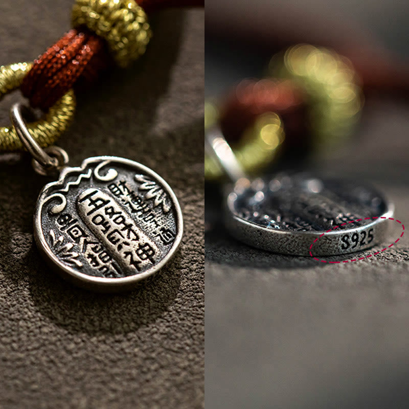 Buddha Stones Handmade 925 Sterling Silver Five Directions Gods of Wealth Luck Protection String Braid Bracelet - image 7