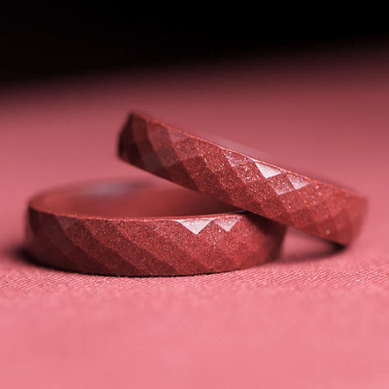Buddha Stones Cinnabar Om Mani Padme Hum Auspicious Clouds Blessing Ring - image 7