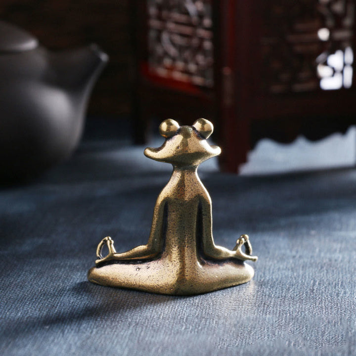 Buddha Stones Mini Small Frog Turtle Koi Fish Snail Crab Copper Wealth Home Decoration - image 3