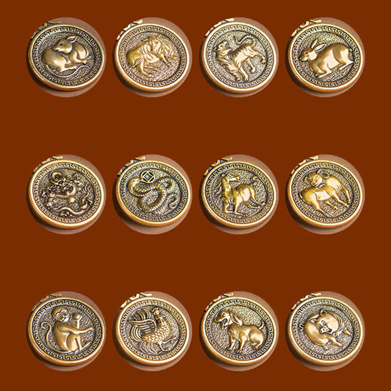 12 Chinese Zodiac Blessing Wealth Fortune Necklace Pendant - image 28