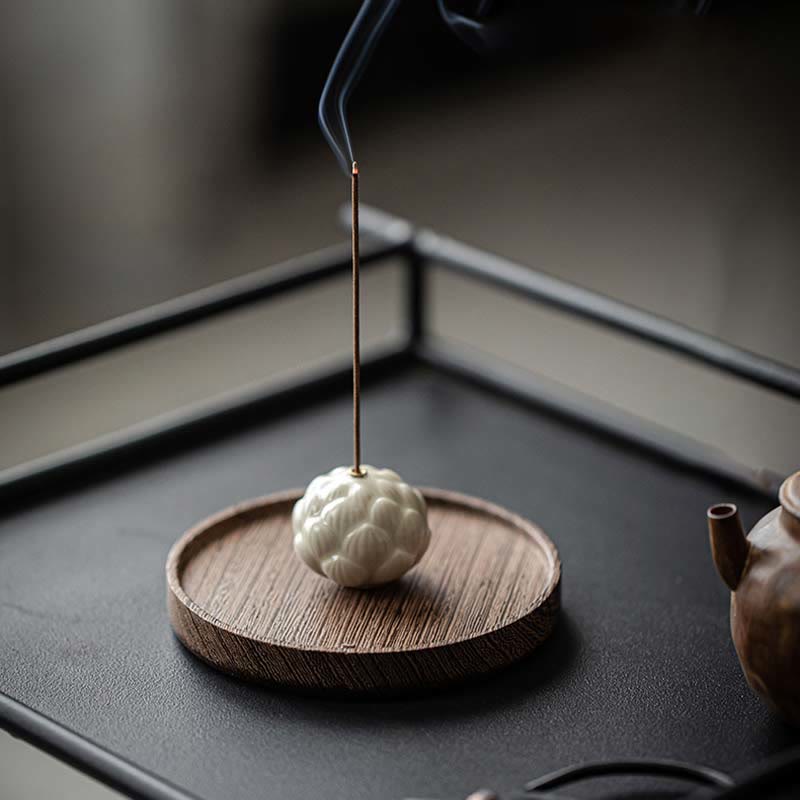 Buddha Stones Mini Lotus Flower Meditation Ceramic Stick Small Incense Burner Decoration - image 10