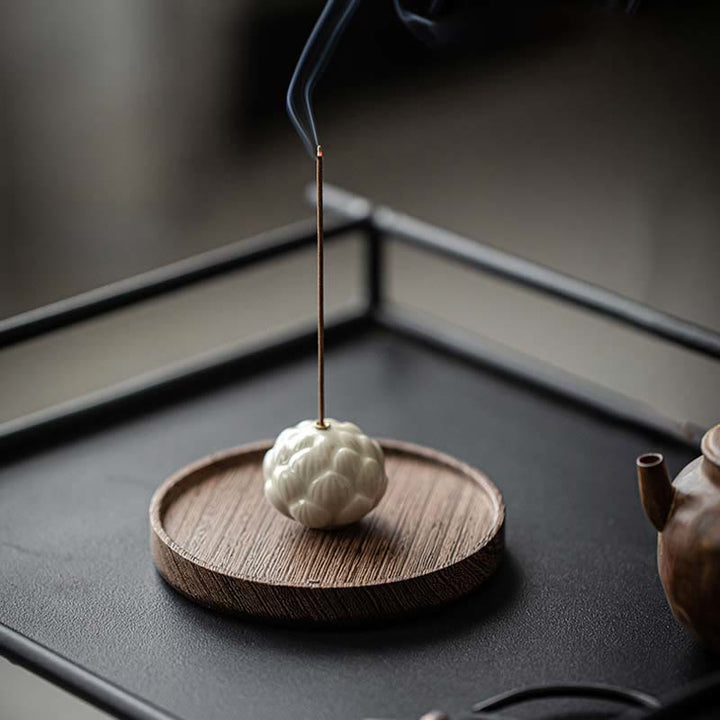 Buddha Stones Mini Lotus Flower Meditation Ceramic Stick Small Incense Burner Decoration - image 10