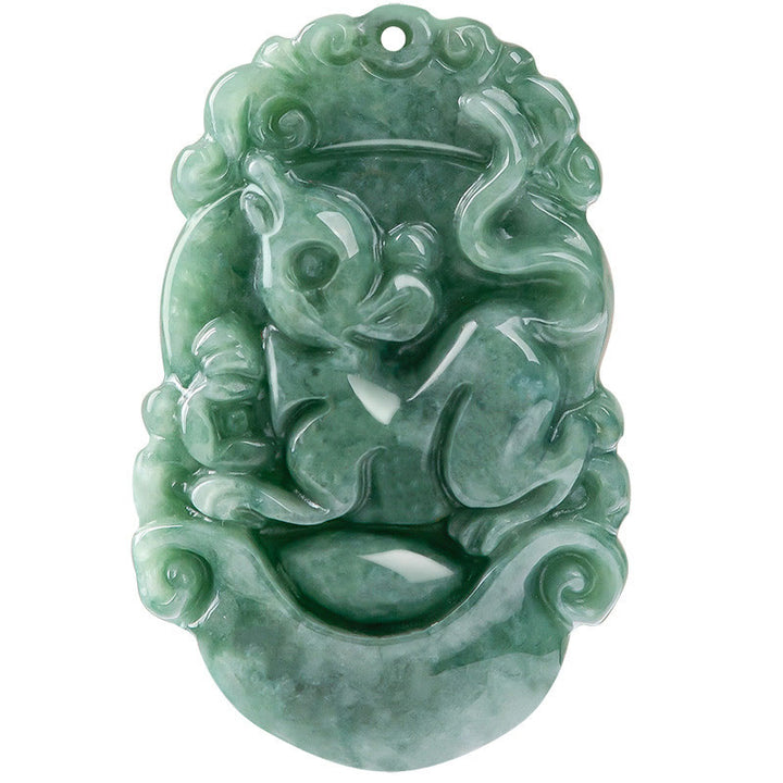 Buddha Stones Natural Jade 12 Chinese Zodiac Prosperity Necklace Pendant - image 15