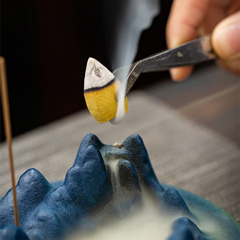 Creative Mountain River Ceramic Healing Backflow Incense Burner - image 4