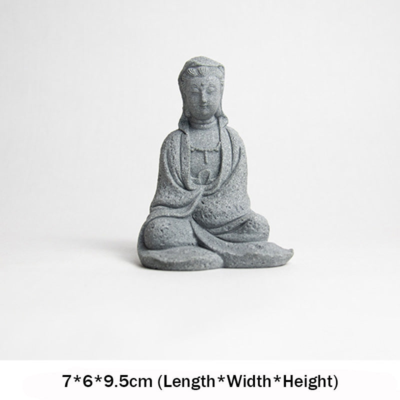 Buddha Stones Avalokitesvara Statue Blessing Home Decoration - 7*6*9.5cm - image 4