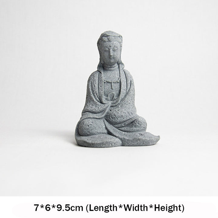 Buddha Stones Avalokitesvara Statue Blessing Home Decoration - 7*6*9.5cm - image 4