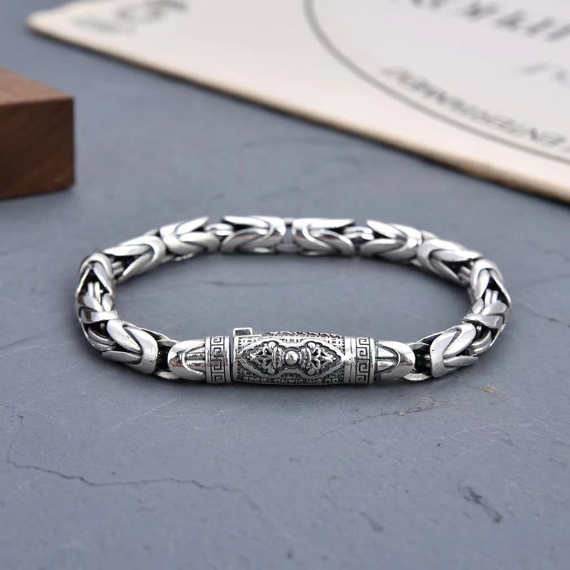 Buddha Stones Dorje Vajra Om Mani Padme Hum Peace Love Copper Chain Bracelet - image 5