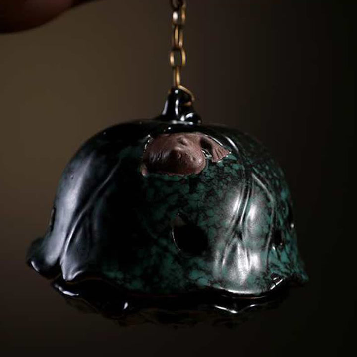 Tibetan Lotus Blessing Ceramic Incense Burner Decoration - image 4