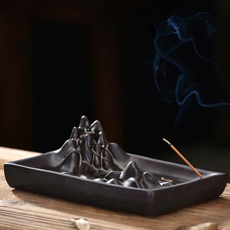 Mountains Flowing Water Ceramic Blessing Backflow Incense Burner - image 6