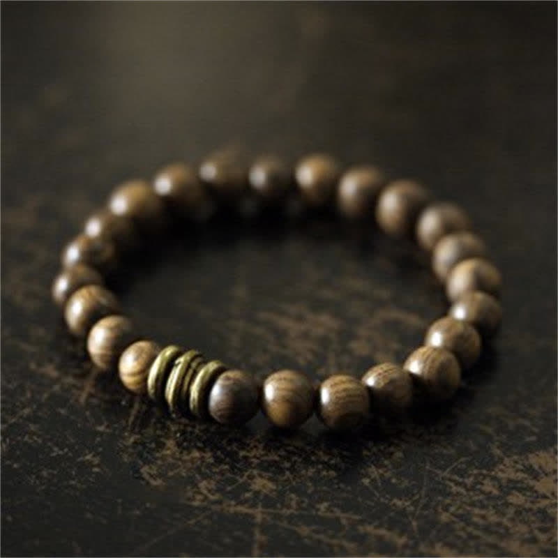 Buddha Stones Tibetan Sandalwood Protection Bracelet - 17-17.5cm - image 1