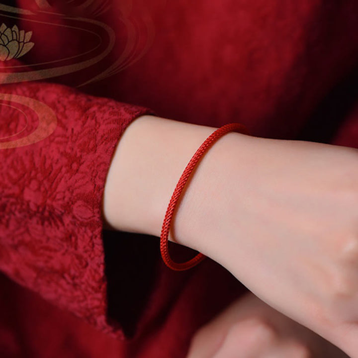 Buddha Stones Simple Design Handmade Luck Braid String Cuff Bracelet - image 2