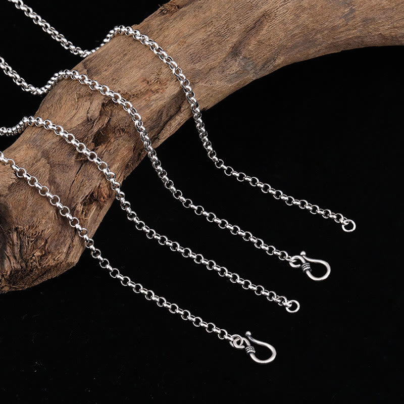 Buddha Stones 925 Sterling Silver Zakiram Goddess of Wealth Dorje Vajra Spiritual Necklace Pendant - 60cm(Chain Only) - image 7