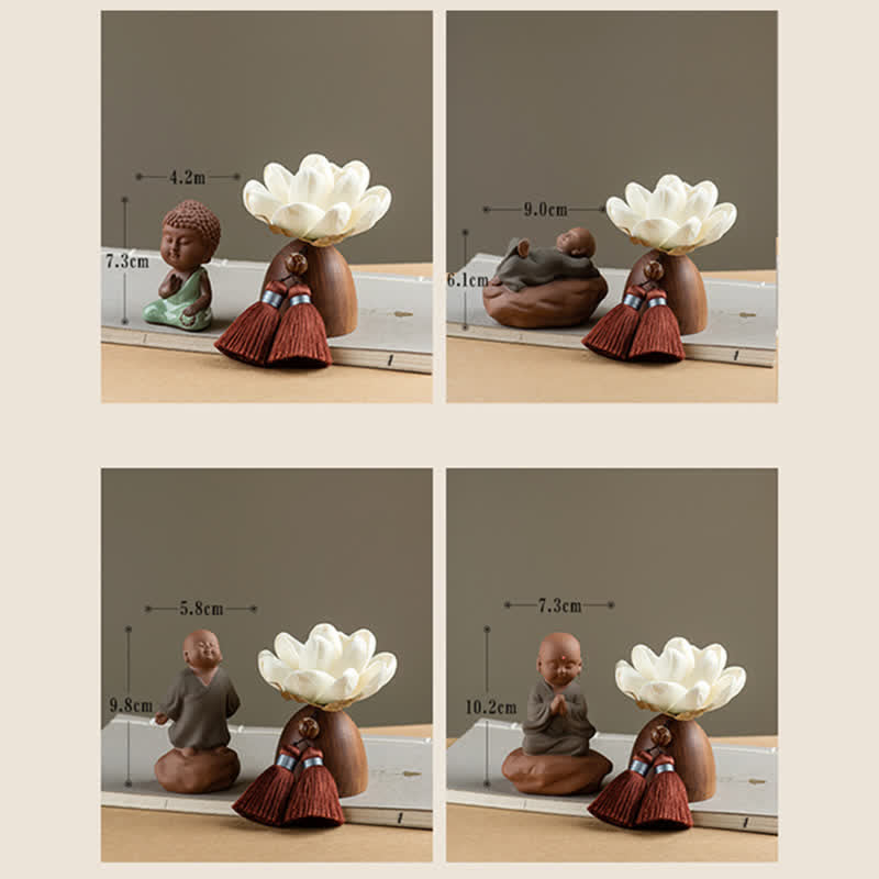 Black Peach Wood Buddha Flower Calm Cure Decorations - image 24