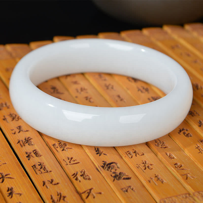 Natural Golden Silk Jade Wealth Luck Bracelet Bangle - image 9