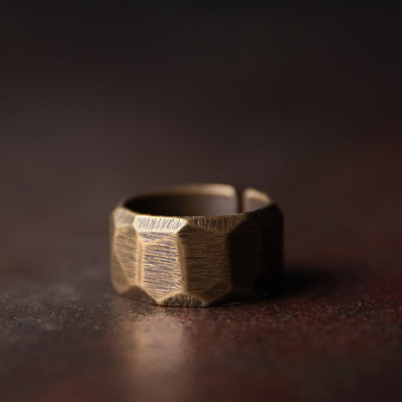 Buddha Stones Tibetan Simple Design Copper Wealth Ring - 49.6mm - 10mm - image 17