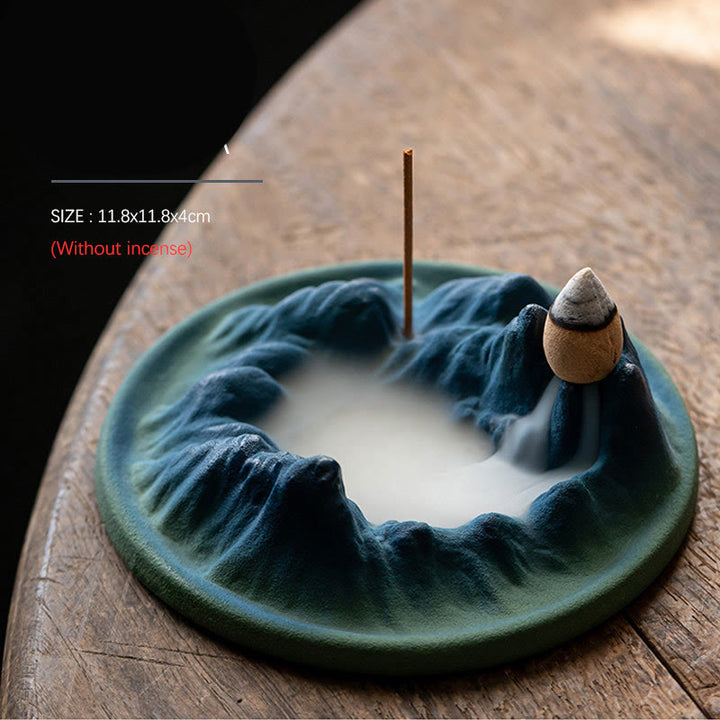 Creative Mountain River Ceramic Healing Backflow Incense Burner - image 12