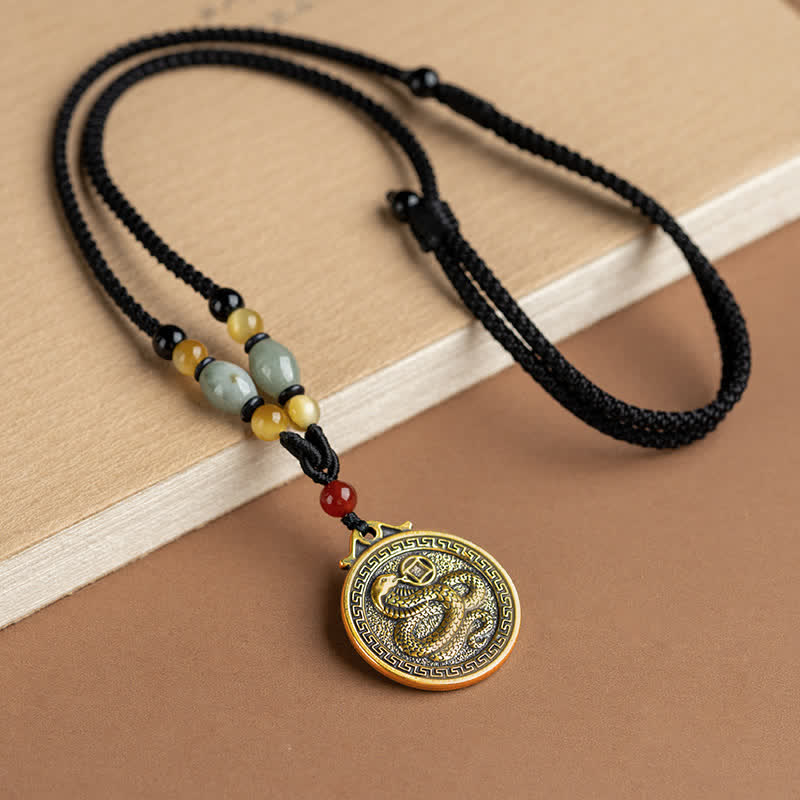 12 Chinese Zodiac Blessing Wealth Fortune Necklace Pendant - Snake - image 18