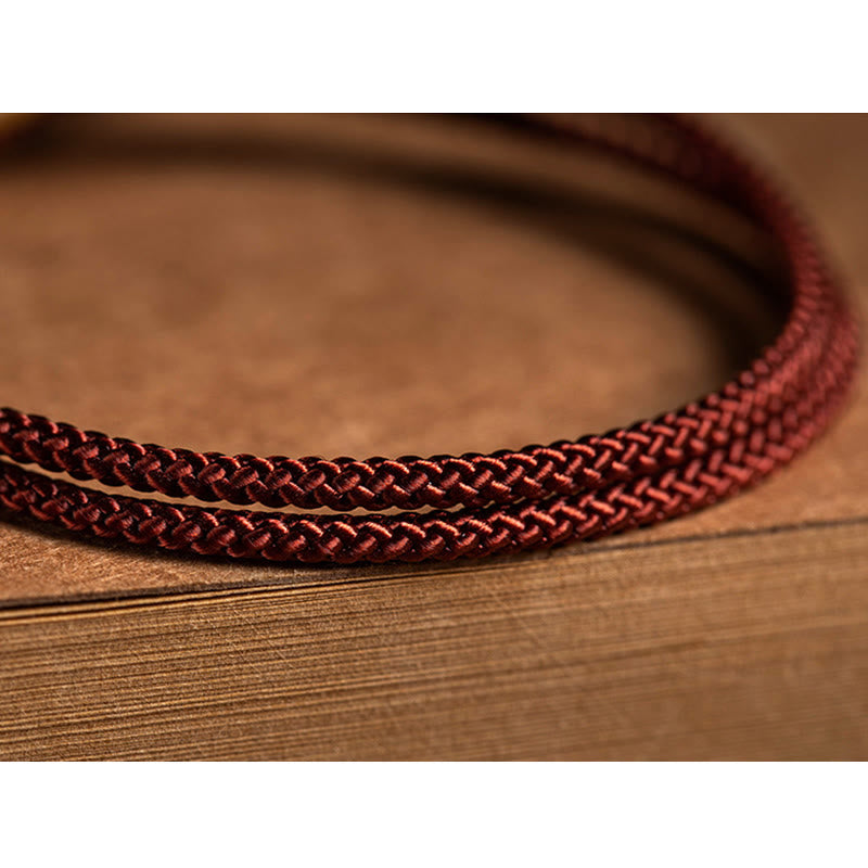 Buddha Stones 925 Sterling Silver Handmade Chinese Zodiac Natal Buddha Cyan Bodhi Seed Protection Braided Red String Bracelet - image 5