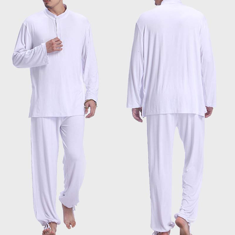 Meditation Prayer Spiritual Zen Tai Chi Practice Yoga Clothing Men's Set - image 13