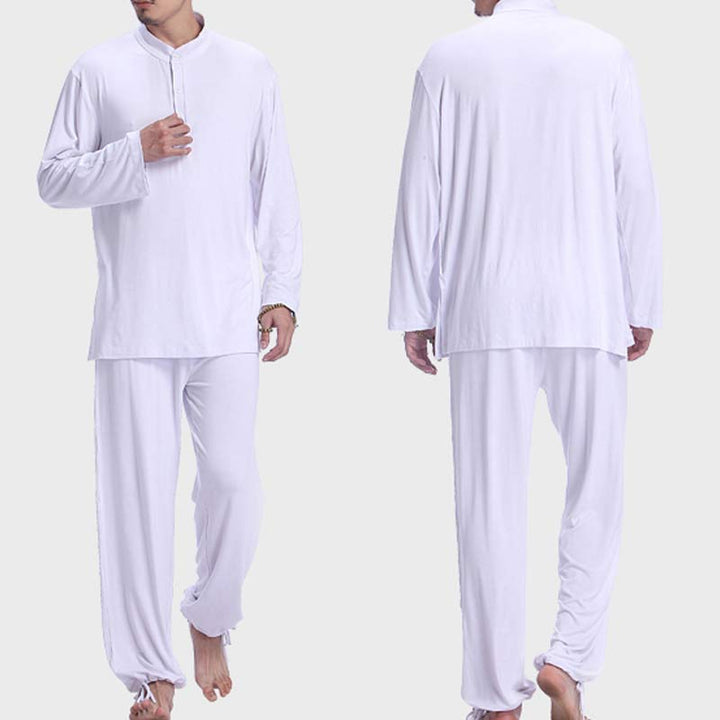 Meditation Prayer Spiritual Zen Tai Chi Practice Yoga Clothing Men's Set - image 13
