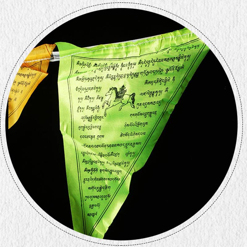Tibetan Blessing Outdoor 25 Pcs Triangle Prayer Flag Decoration - image 12