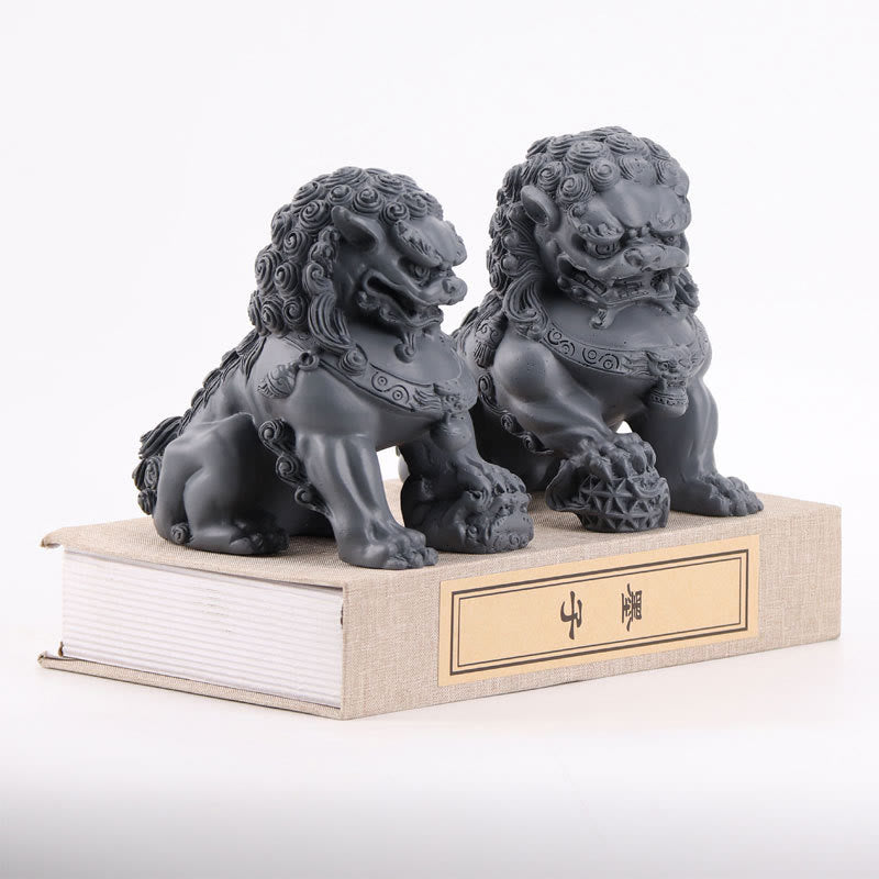 2Pcs Lion Statue Courage Strength Resin Home Office Decoration - image 11