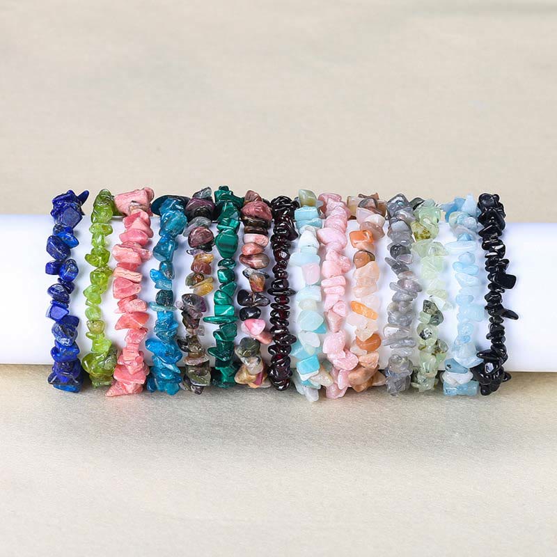 Natural Irregular Shape Crystal Stone Warmth Soothing Bracelet