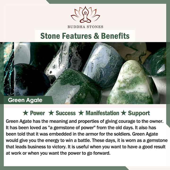 Buddha Stones Green Agate Bead White Flower Bird Power Drop Earrings - image 8