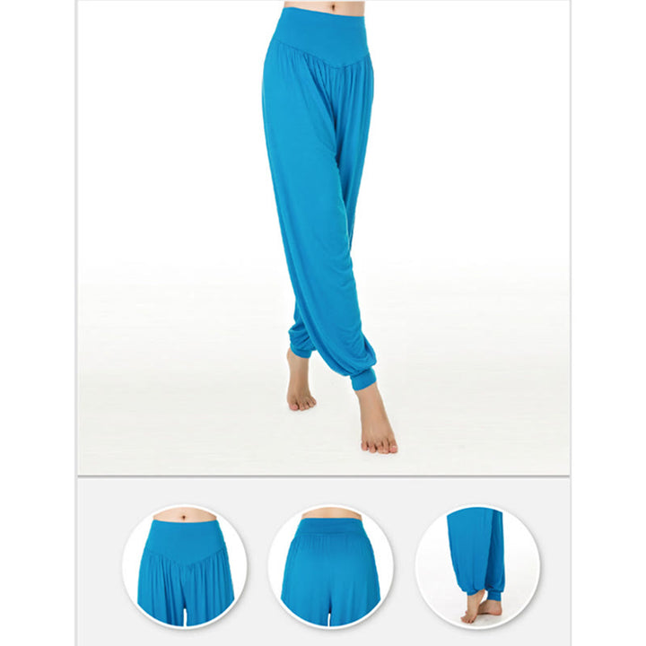 Buddha Stones Solid Color Modal Yoga Dance Long Harem Pants