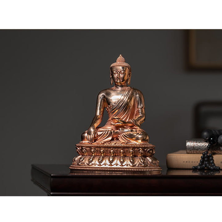Gautama Shakyamuni Buddha Figurine Serenity Copper Statue Home Decoration - image 11
