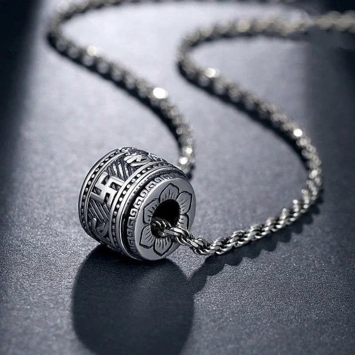 Buddha Stones Tibet Om Mani Padme Hum Protection Necklace Pendant - image 0