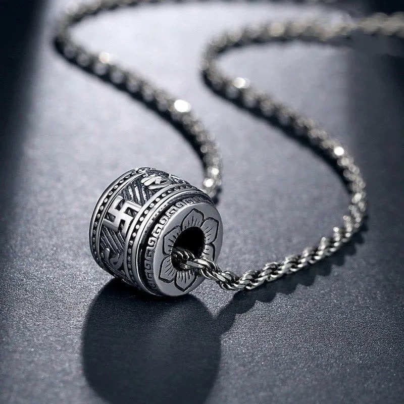 Buddha Stones Tibet Om Mani Padme Hum Protection Necklace Pendant - image 1
