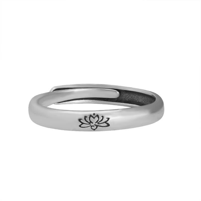 925 Sterling Silver Lotus Flower Enlightenment Ring - image 8