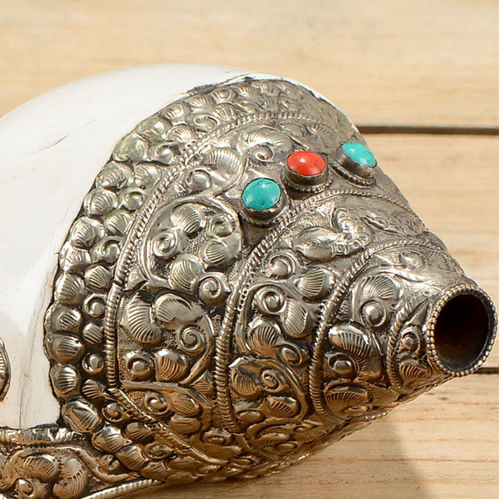 Tibetan Natural Shankha Conch Shell Seashell Wealth Lucky Home Decoration - image 6