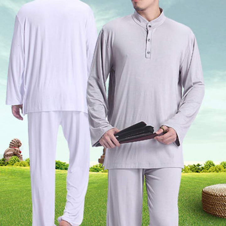 Meditation Prayer Spiritual Zen Tai Chi Practice Yoga Clothing Men's Set - image 11