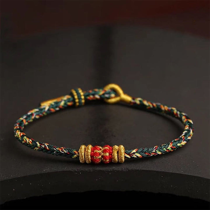 Buddha Stones Handmade Colorful Rope King Kong Knot Braided Luck Bracelet - image 18