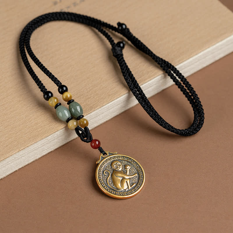 12 Chinese Zodiac Blessing Wealth Fortune Necklace Pendant - Monkey - image 21