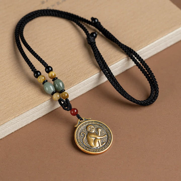 12 Chinese Zodiac Blessing Wealth Fortune Necklace Pendant - Monkey - image 21